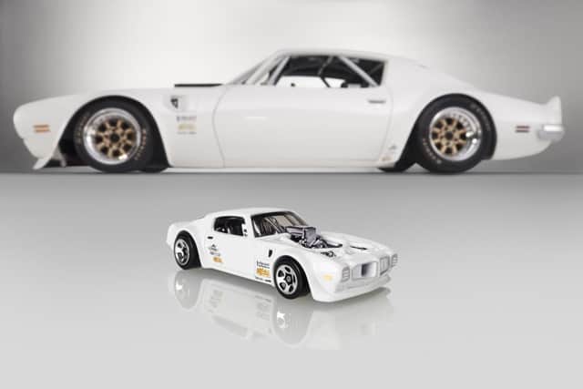 Riley Stair's 2020 winning Pontiac Trans Am and its Hot Wheels counterpart