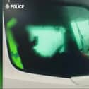 Video grab as secret police video footage captures “selfish” drivers using their phones as they speed along major motorways.  
