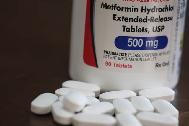 Avkare and several other distributors are recalling the drug, which is used to treat people with type 2 diabetes, after high levels of N-nitrosodimethylamine (NDMA) impurities, a known carcinogen, have been found in the tablets. (Photo Illustration by Scott Olson/Getty Images)