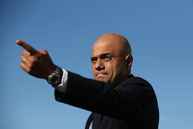 Sajid Javid accused of ‘insulting’ Covid dead in now-deleted Tweet about ‘cowering’ from the virus  (Photo by Carl Court/Getty Images)
