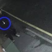 Man caught on CCTV with weapon before stabbing man in unprovoked attack.
