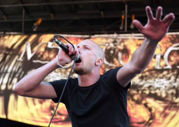 Meshuggah performing on the first U.S. day of Ozzfest 2002 at Montage Mountain in Scranton, Pennsylvania