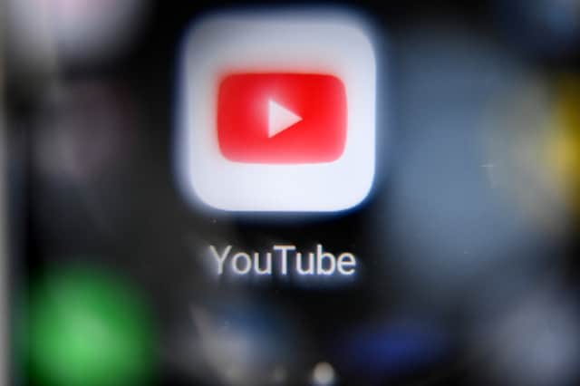 YouTube logo. Photo:  KIRILL KUDRYAVTSEV/AFP via Getty Images