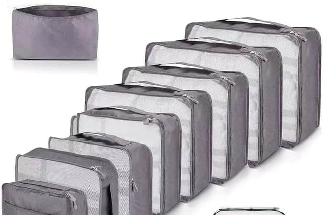 Organise your case with lightweight waterproof packing cubes in all sizes