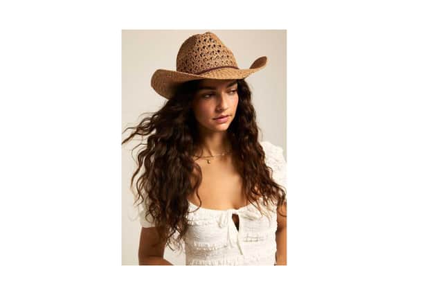 New Look Tan Western Style Straw-Look Hat