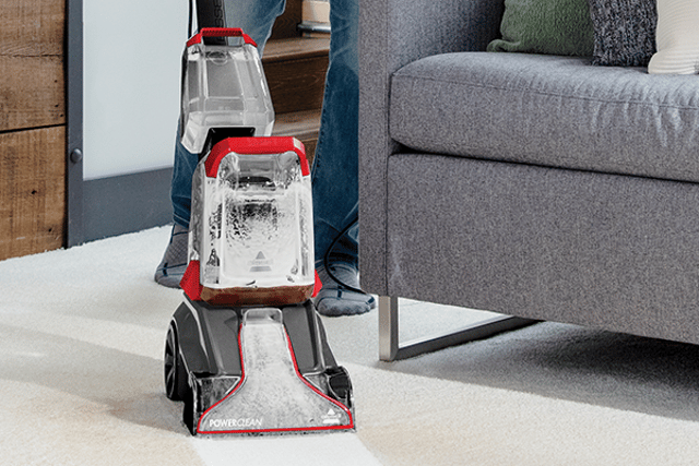 The lightweight Bissell PowerClean offers deep-cleaning power in a compact, easy-to-store unit
