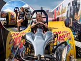 Ellie Pacey with her 'light modified' tractor called On The Limit at the UK Truck and Tractor Pull 2025. Ellie, from Northants, has been tractor-pulling since aged 7 and was crowned Miss Northamptonshire in July 2020. All photos credit Lucinda Herbert