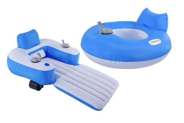 The two options include a fun rubber ring - just like a bumper boat