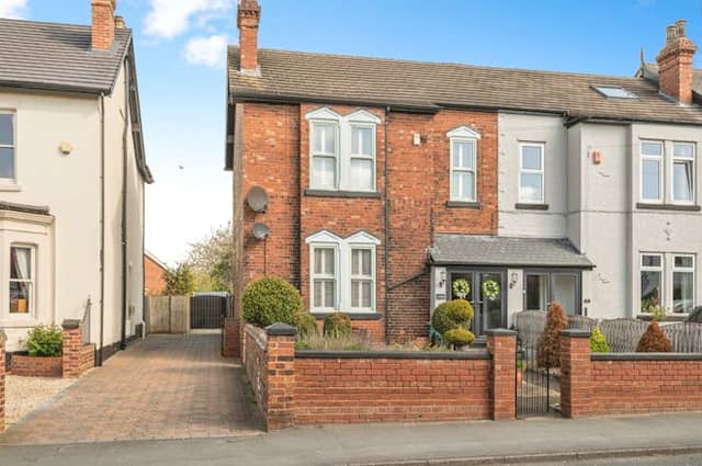 The four-bedroom end-of-terrace has an impressive interior