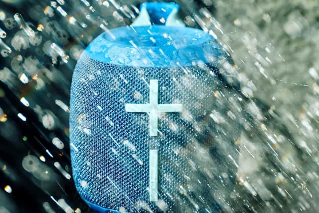 Its durable design allows it to be submerged in water - and it floats