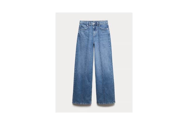 Update your wardrobe with a new pair of wide-leg jeans.