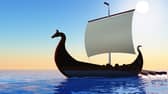A Viking longship like those once used by Norse settlers who travelled to Britain.