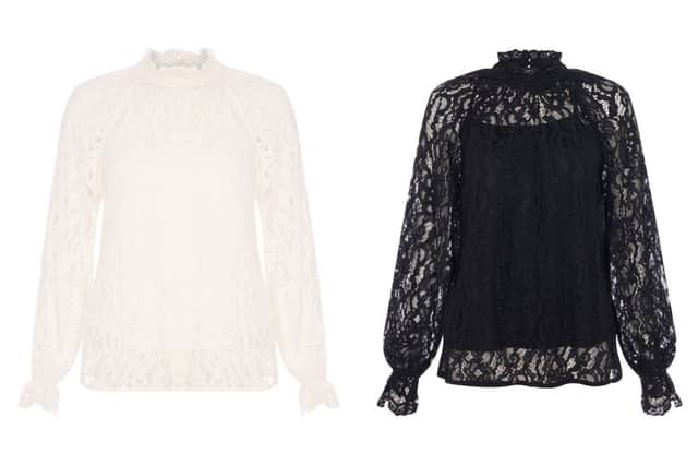 Bon Marché lace detail blouse