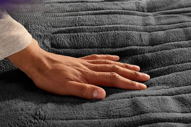 It's made of a cosy, plush fabric