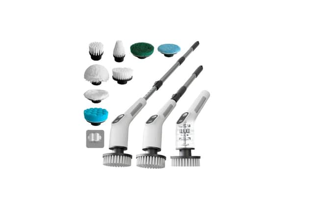 Adjustable electric spin scrubber
