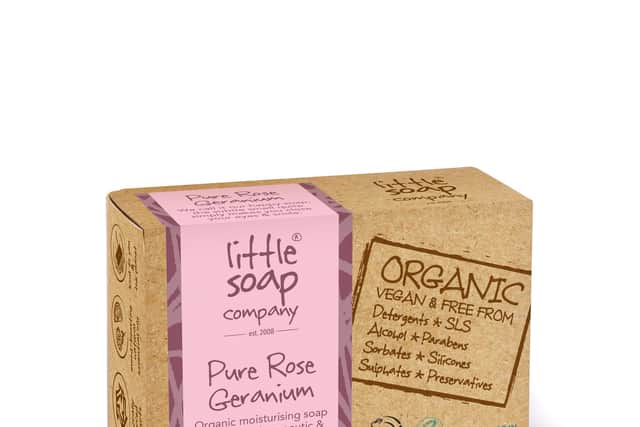 Pure Rose Geranium organic soap from The Little Soap Company