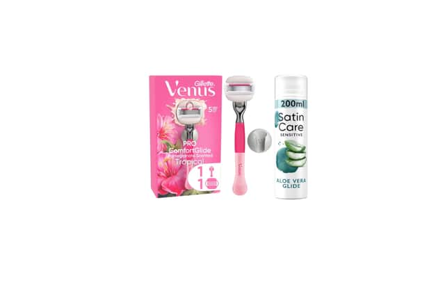 Pro ComfortGlide razor with Satin Care Aloe Vera