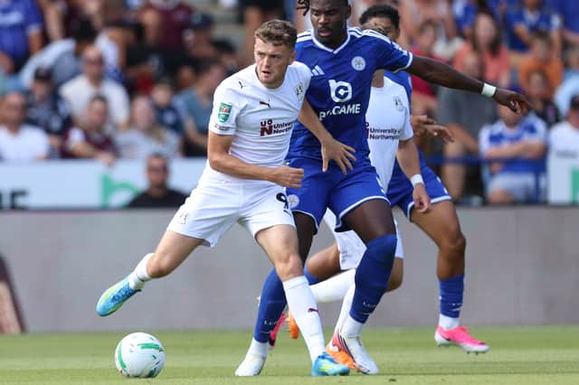 Matty Warhurst came on for his debut in the second half 