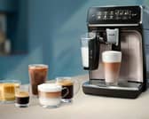 The Philips 3300 Series uses a ceramic grinder and LatteGo milk system to prepare six hot and iced coffee options