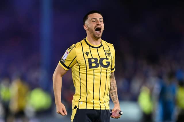 Owen Dale playing for Oxford United