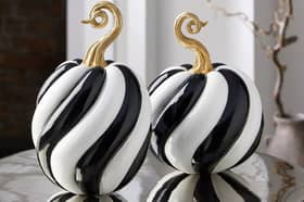 Very’s £28 set of two monochrome pumpkin decorations could be an easy way to give your home a subtle Halloween update