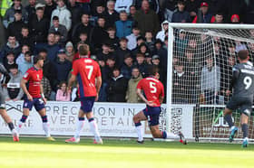 Joe O'Brien-Whitmarsh's half volley crashes into the back of the net 