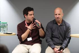 Joao Xavier and Tim Chamberlain at last week's Open Forum 