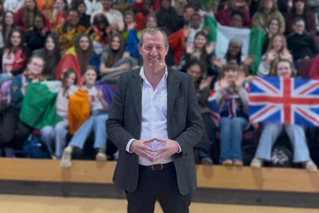 Alastair Campbell pictured at Northampton Academy