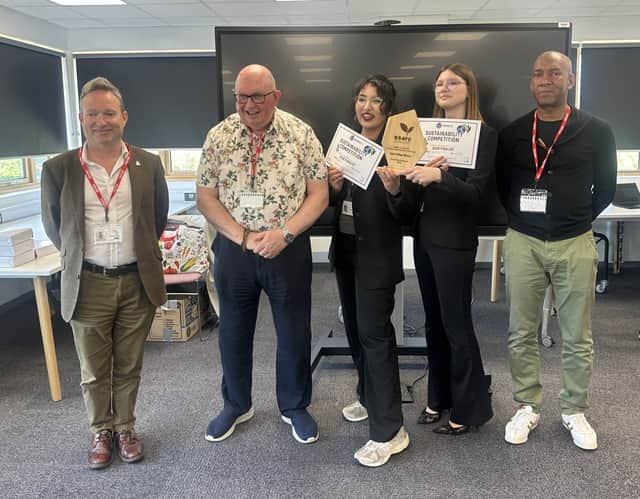 Olga Melenciuc and Aleda Sarbay from Northampton College were named the winners of the SEMICC Green Future Challene