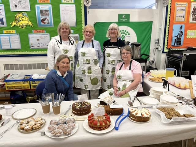 Wootton WI cake stall at Wootton Village May Fayre 