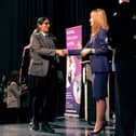 Cristina Taboada-Naya (Headteacher) giving out prizes at Awards Evening