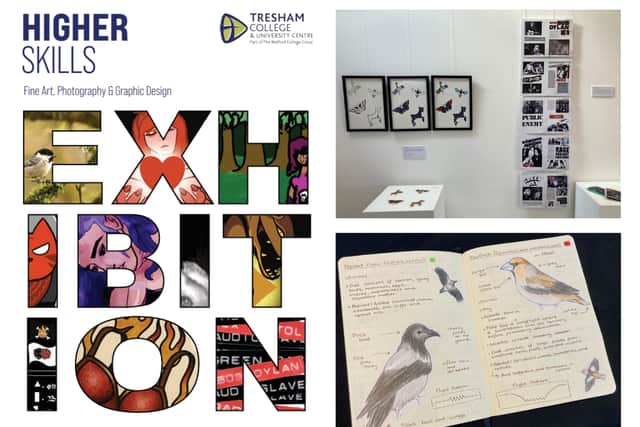 Exhibition poster and some of the students work