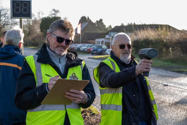 Community Speed Watch members in Staverton