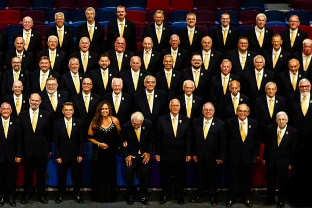 Northampton Male Voice Choir with vocal coach Julie Unwin