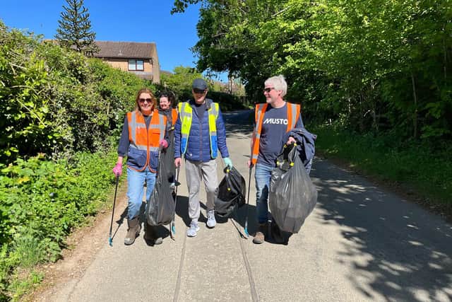 DWSM - Some of the volunteers clening up The Watlings