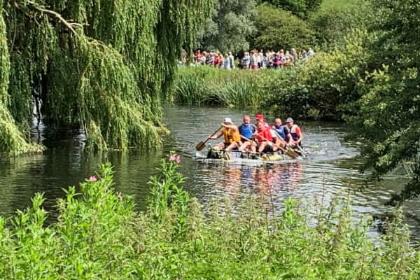 Homemade rafts, fierce competition and one goal… be the first across the finish line at the Olney Riverfest 2026 Raft Race.