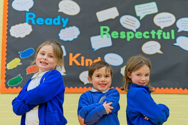 Pupils at Welford Sibbertoft and Sulby Endowed School, which has been praised by Ofsted for how they set pupils up for the future.