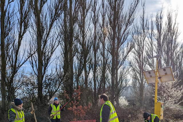 Volunteers helping at Northamptonshire Bike Park