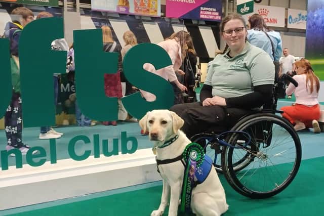 Megan and Lyra at Crufts 