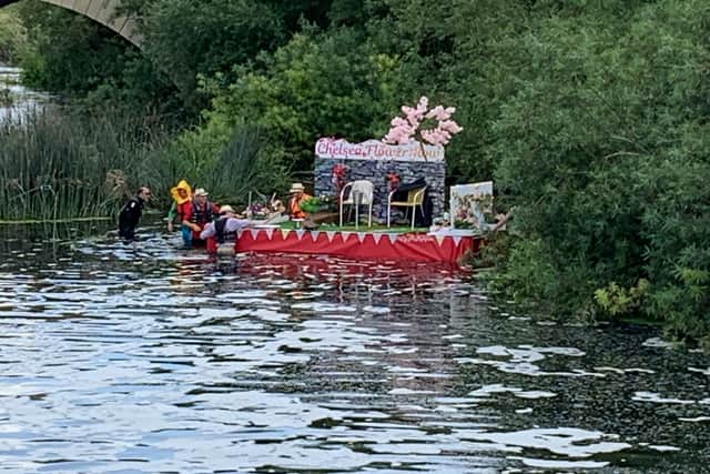 Question is, did it float, and get under the bridge further down the river?