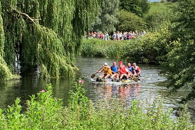 Almost at the finish line - will they have beaten the "younger" men's team?
