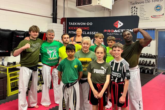 Proaction Martial Arts students participating in wear it green week.