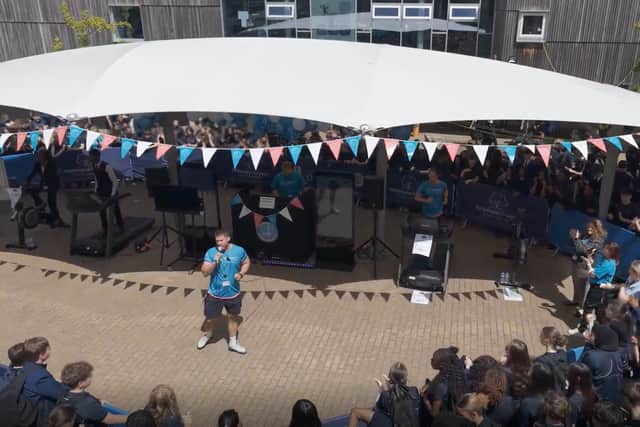 Vice Principal, Mr Smith comparing the start of the event.