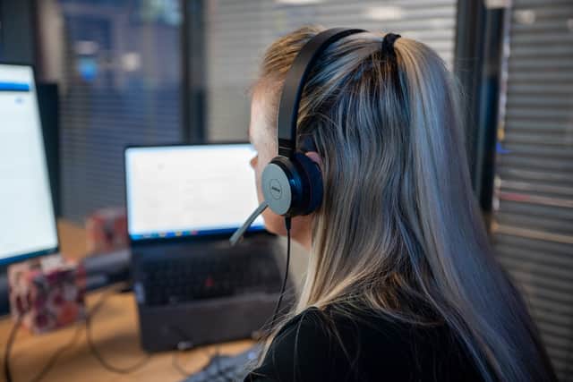 Senior IDVA Sarah Tiller in Northamptonshire Police’s Force Control Room.