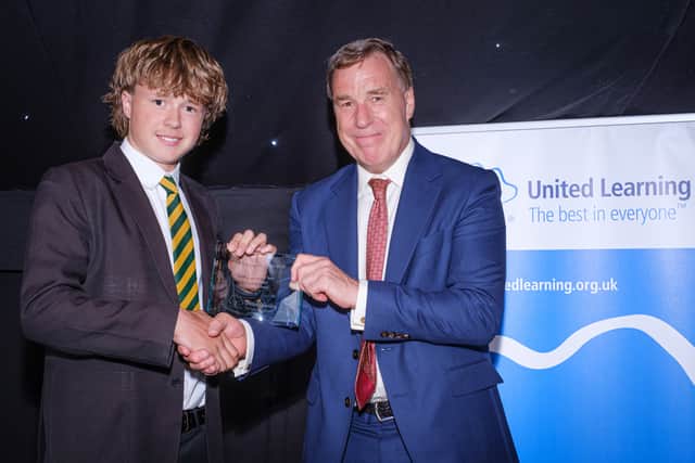 Campbell with United Learning Chair Christian Brodie 