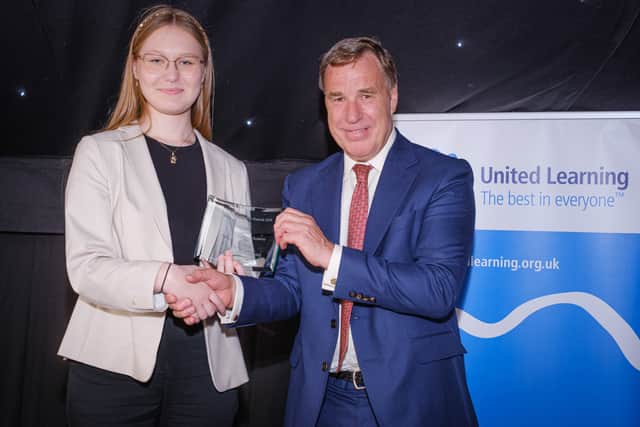 KBA’s Laura Lis with United Learning Chair Christian Brodie 