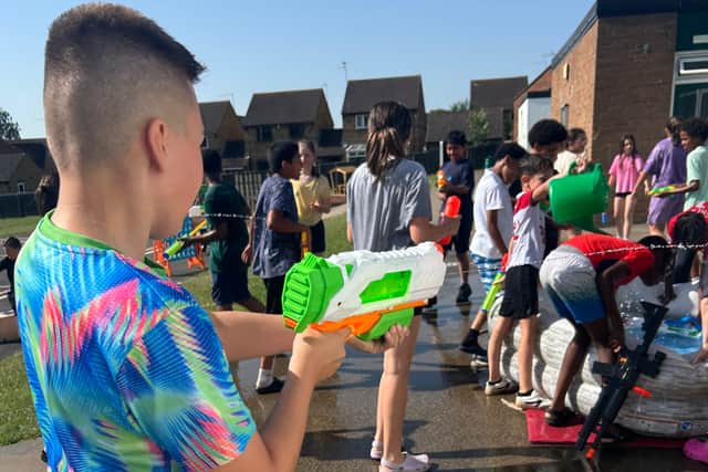 Water guns at the ready