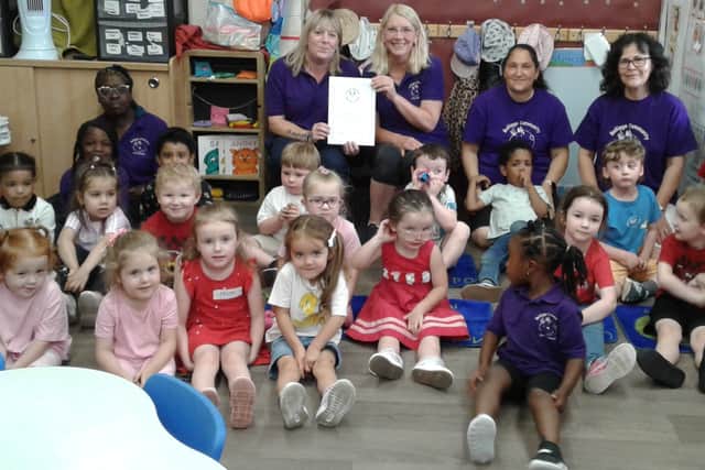 Celebrating together at Bellinge Community Pre-school.