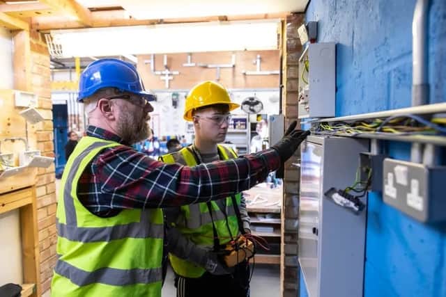 A student gaining practical hands on training. 