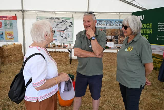 Danielle visited the education area, hearing directly from farmers about the realities of modern agriculture